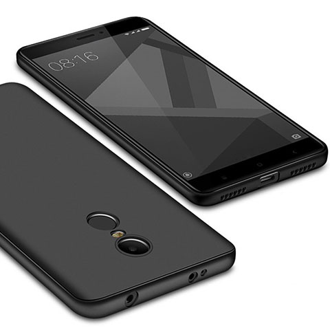 Silikon Hülle Handyhülle Ultra Dünn Schutzhülle Tasche S02 für Xiaomi Redmi Note 4 Standard Edition Schwarz