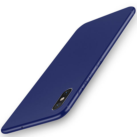 Silikon Hülle Handyhülle Ultra Dünn Schutzhülle Tasche S03 für Xiaomi Mi 8 Explorer Blau