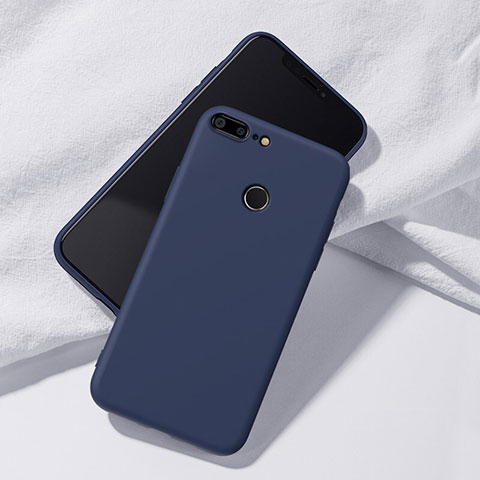 Silikon Hülle Handyhülle Ultra Dünn Schutzhülle Tasche S07 für Huawei Honor 9 Lite Blau