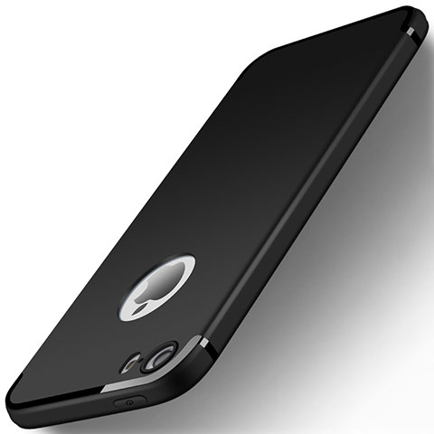Silikon Hülle Handyhülle Ultra Dünn Schutzhülle U01 für Apple iPhone 5 Schwarz