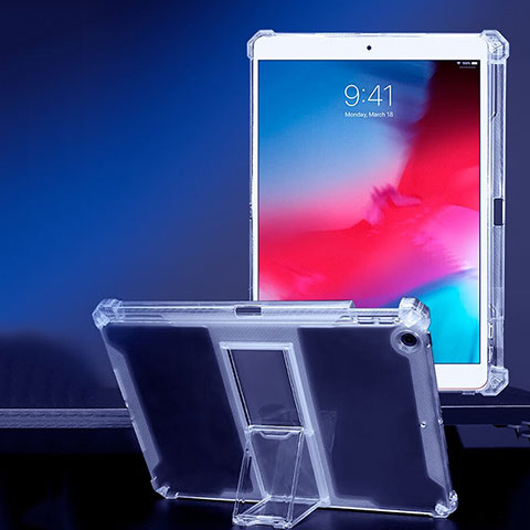 Silikon Hülle Handyhülle Ultradünn Schutzhülle Flexible Tasche Durchsichtig Transparent mit Ständer für Apple iPad Mini 4 Klar
