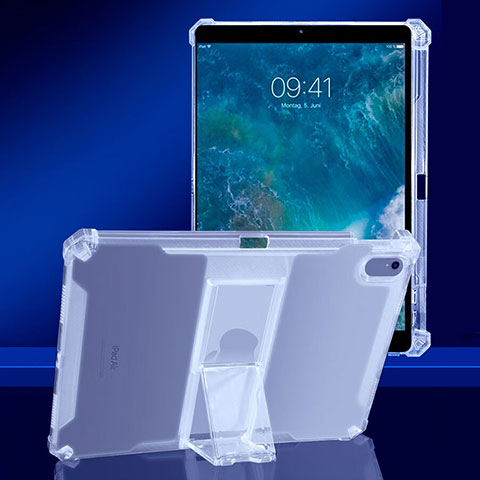Silikon Hülle Handyhülle Ultradünn Schutzhülle Flexible Tasche Durchsichtig Transparent mit Ständer für Apple iPad Pro 10.5 Klar