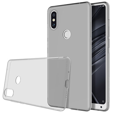 Silikon Hülle Handyhülle Ultradünn Tasche Durchsichtig Transparent für Xiaomi Mi Mix 2S Grau