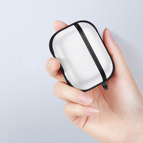 Silikon Hülle Handyhülle und Kunststoff Schutzhülle Hartschalen Tasche für Apple AirPods Pro Schwarz