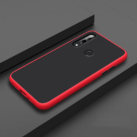 Silikon Hülle Handyhülle und Kunststoff Schutzhülle Hartschalen Tasche für Huawei Enjoy 10 Plus Rot