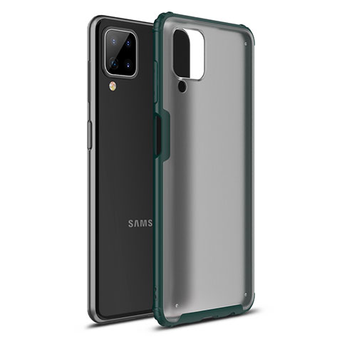 Silikon Hülle Handyhülle und Kunststoff Schutzhülle Hartschalen Tasche U01 für Samsung Galaxy A12 Grün