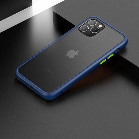 Silikon Hülle Handyhülle und Kunststoff Schutzhülle Tasche für Apple iPhone 11 Pro Blau
