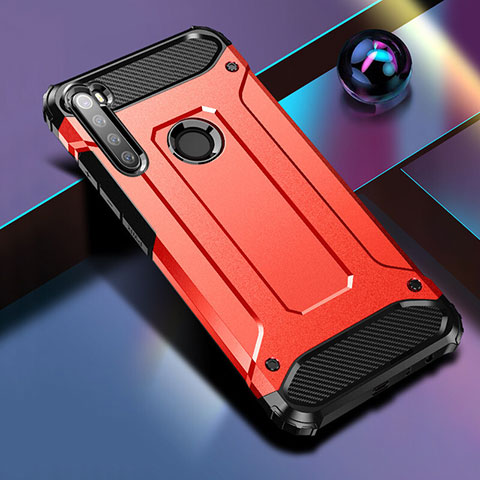 Silikon Hülle Handyhülle und Kunststoff Schutzhülle Tasche für Xiaomi Redmi Note 8 Rot