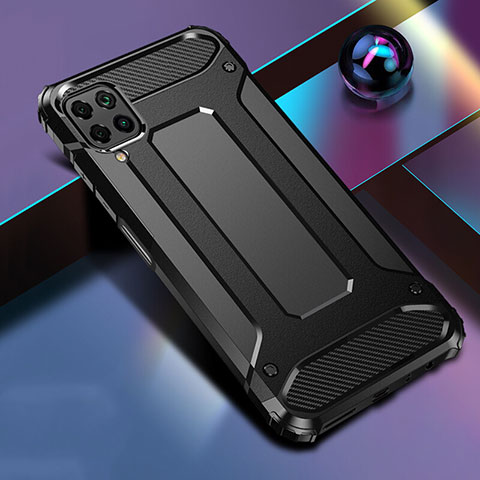 Silikon Hülle Handyhülle und Kunststoff Schutzhülle Tasche R01 für Huawei Nova 6 SE Schwarz