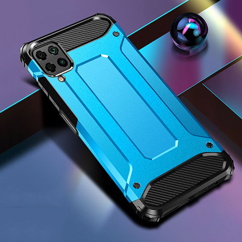Silikon Hülle Handyhülle und Kunststoff Schutzhülle Tasche R01 für Huawei P40 Lite Hellblau