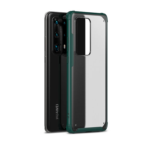 Silikon Hülle Handyhülle und Kunststoff Schutzhülle Tasche R01 für Huawei P40 Pro+ Plus Grün