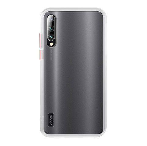 Silikon Hülle Handyhülle und Kunststoff Schutzhülle Tasche R02 für Xiaomi Mi A3 Weiß