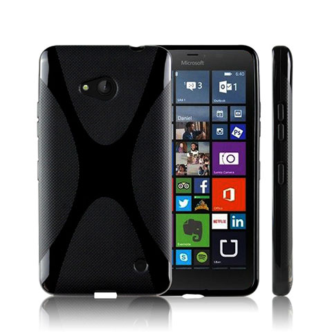 Silikon Hülle Handyhülle X-Line Schutzhülle für Microsoft Lumia 640 Schwarz