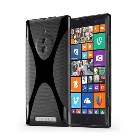 Silikon Hülle Handyhülle X-Line Schutzhülle für Nokia Lumia 830 Schwarz