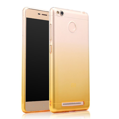 Silikon Hülle Ultra Dünn Schutzhülle Durchsichtig Farbverlauf für Xiaomi Redmi 3 Pro Gelb
