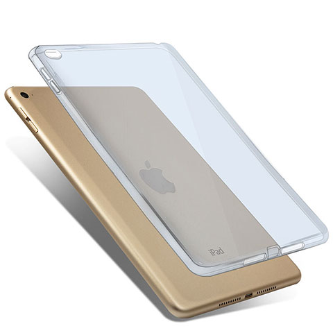 Silikon Hülle Ultra Dünn Schutzhülle Durchsichtig Transparent für Apple iPad Mini 4 Blau