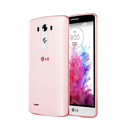Silikon Hülle Ultra Dünn Schutzhülle Durchsichtig Transparent für LG G3 Rosa