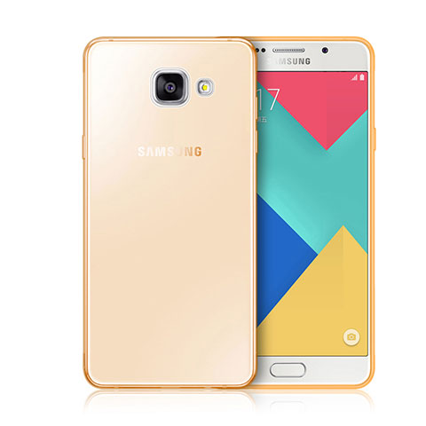 Silikon Hülle Ultra Dünn Schutzhülle Durchsichtig Transparent für Samsung Galaxy A3 (2016) SM-A310F Gold