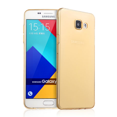 Silikon Hülle Ultra Dünn Schutzhülle Durchsichtig Transparent für Samsung Galaxy A9 Pro (2016) SM-A9100 Gold
