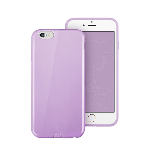Silikon Schutzhülle Gummi Tasche für Apple iPhone 6S Violett