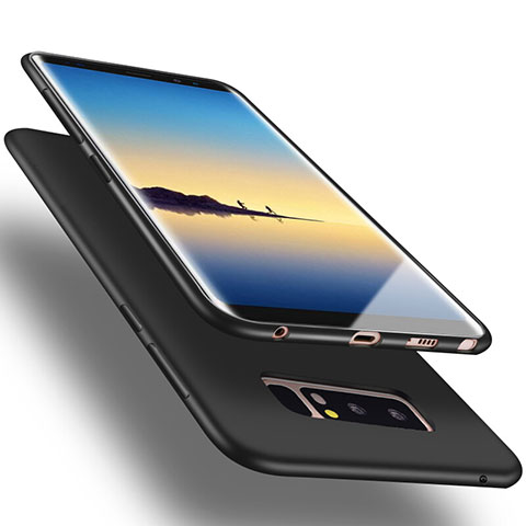 Silikon Schutzhülle Gummi Tasche für Samsung Galaxy Note 8 Schwarz