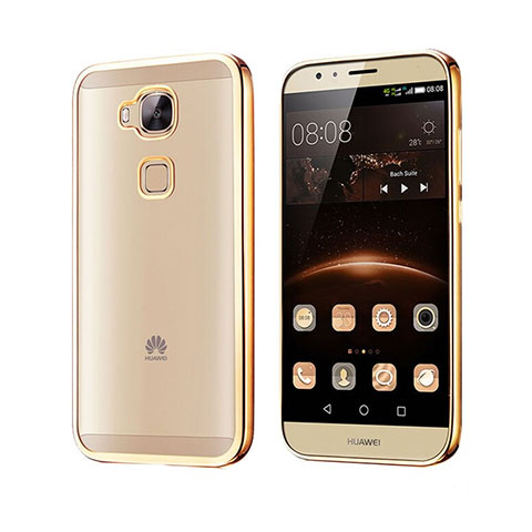 Silikon Schutzhülle Rahmen Tasche Durchsichtig Transparent Matt für Huawei G7 Plus Gold