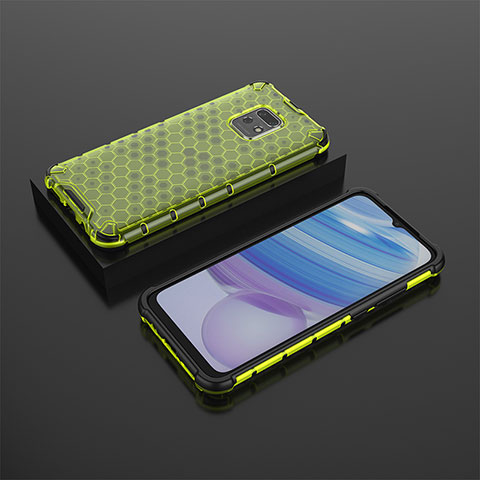 Silikon Schutzhülle Rahmen Tasche Hülle Durchsichtig Transparent 360 Grad Ganzkörper AM2 für Xiaomi Redmi 10X 5G Grün