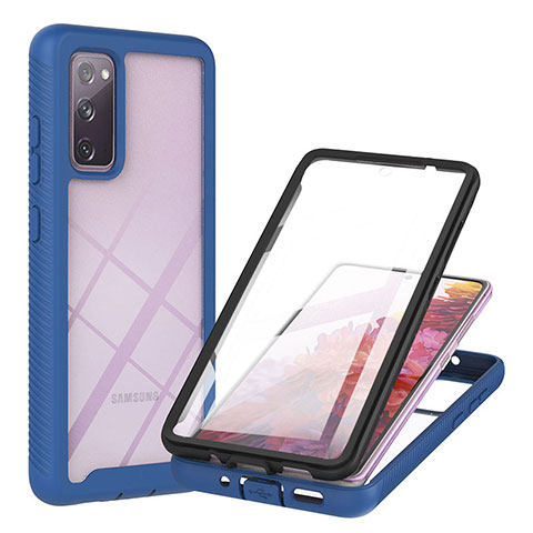 Silikon Schutzhülle Rahmen Tasche Hülle Durchsichtig Transparent 360 Grad Ganzkörper YB2 für Samsung Galaxy S20 Lite 5G Blau