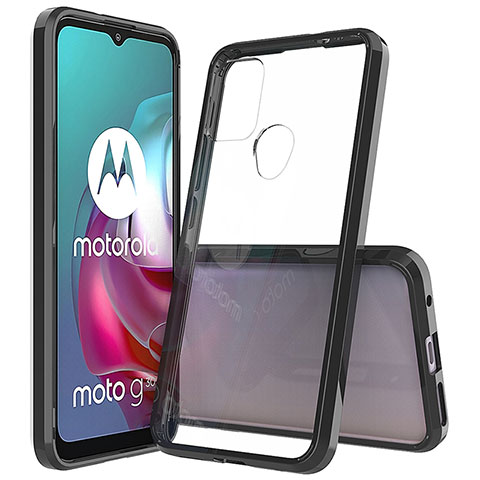 Silikon Schutzhülle Rahmen Tasche Hülle Durchsichtig Transparent für Motorola Moto G20 Schwarz