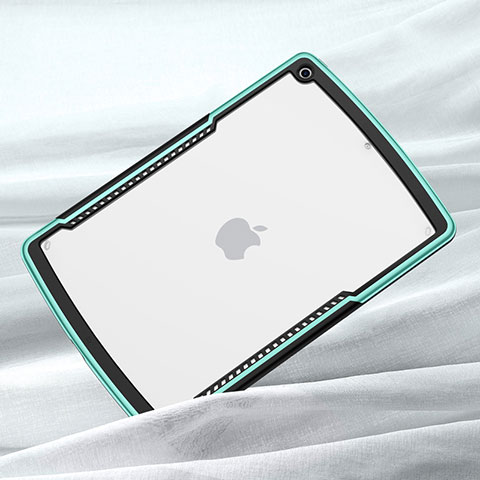 Silikon Schutzhülle Rahmen Tasche Hülle Durchsichtig Transparent Spiegel für Apple iPad 10.2 (2020) Grün