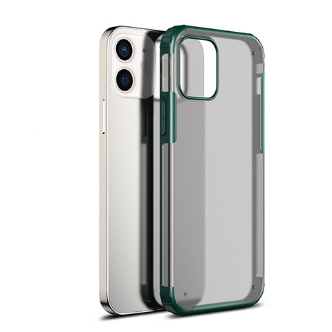 Silikon Schutzhülle Rahmen Tasche Hülle Durchsichtig Transparent Spiegel für Apple iPhone 12 Grün