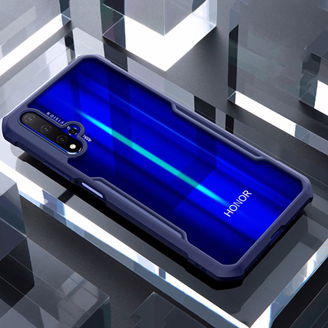 Silikon Schutzhülle Rahmen Tasche Hülle Durchsichtig Transparent Spiegel für Huawei Nova 5T Blau