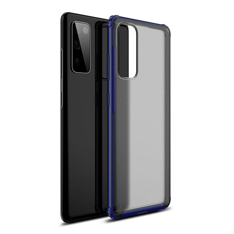 Silikon Schutzhülle Rahmen Tasche Hülle Durchsichtig Transparent Spiegel für Samsung Galaxy S20 Lite 5G Blau