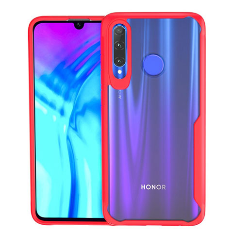 Silikon Schutzhülle Rahmen Tasche Hülle Durchsichtig Transparent Spiegel H02 für Huawei Honor 20E Rot