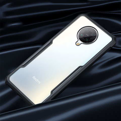 Silikon Schutzhülle Rahmen Tasche Hülle Durchsichtig Transparent Spiegel H02 für Xiaomi Poco F2 Pro Schwarz