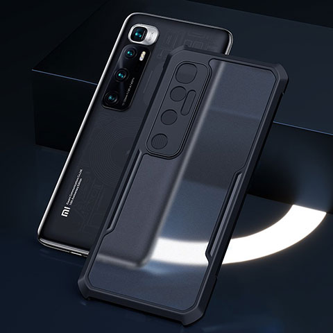 Silikon Schutzhülle Rahmen Tasche Hülle Durchsichtig Transparent Spiegel M01 für Xiaomi Mi 10 Ultra Schwarz