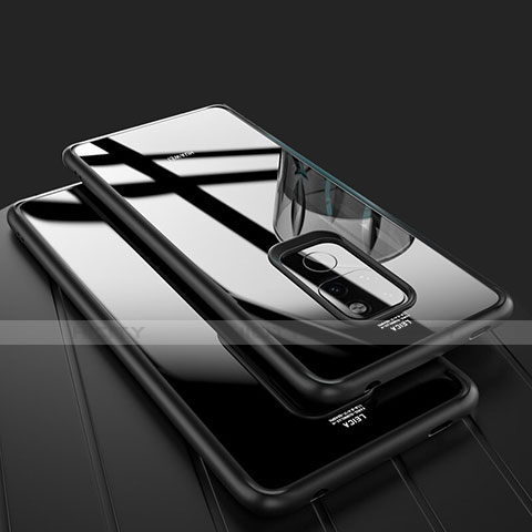 Silikon Schutzhülle Rahmen Tasche Hülle Durchsichtig Transparent Spiegel M02 für Huawei Mate 20 Schwarz