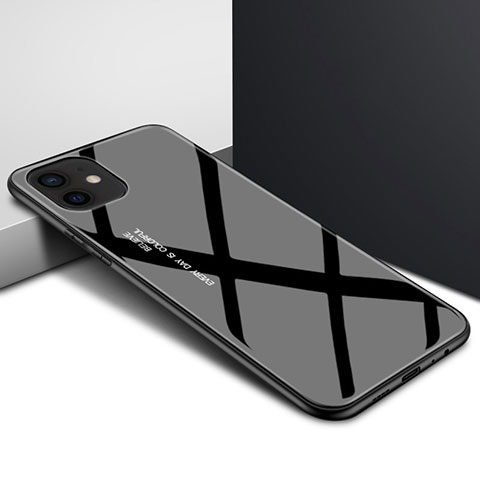 Silikon Schutzhülle Rahmen Tasche Hülle Durchsichtig Transparent Spiegel N01 für Apple iPhone 12 Mini Schwarz