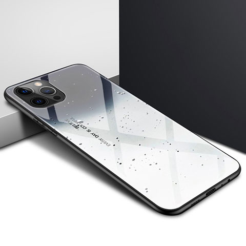 Silikon Schutzhülle Rahmen Tasche Hülle Durchsichtig Transparent Spiegel N01 für Apple iPhone 12 Pro Grau
