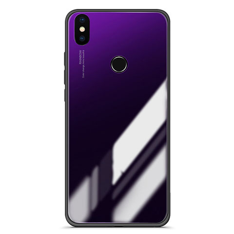Silikon Schutzhülle Rahmen Tasche Hülle Spiegel Farbverlauf für Xiaomi Mi 6X Violett