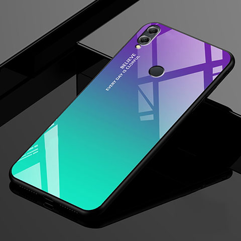 Silikon Schutzhülle Rahmen Tasche Hülle Spiegel Farbverlauf Regenbogen für Huawei Enjoy Max Grün