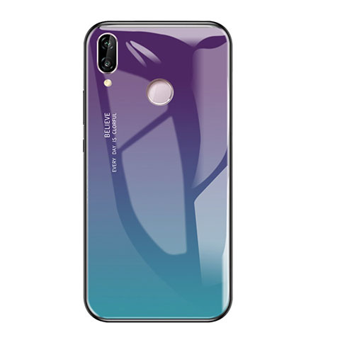 Silikon Schutzhülle Rahmen Tasche Hülle Spiegel Farbverlauf Regenbogen für Huawei Honor Play Plusfarbig