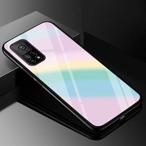 Silikon Schutzhülle Rahmen Tasche Hülle Spiegel Farbverlauf Regenbogen für Xiaomi Mi 10T 5G Bunt