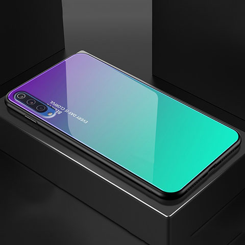 Silikon Schutzhülle Rahmen Tasche Hülle Spiegel Farbverlauf Regenbogen für Xiaomi Mi A3 Lite Grün