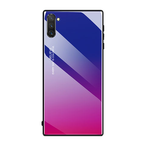 Silikon Schutzhülle Rahmen Tasche Hülle Spiegel Farbverlauf Regenbogen H01 für Samsung Galaxy Note 10 5G Pink