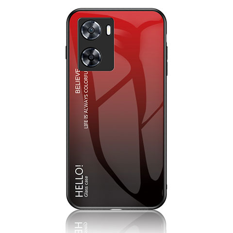 Silikon Schutzhülle Rahmen Tasche Hülle Spiegel Farbverlauf Regenbogen LS1 für OnePlus Nord N20 SE Rot