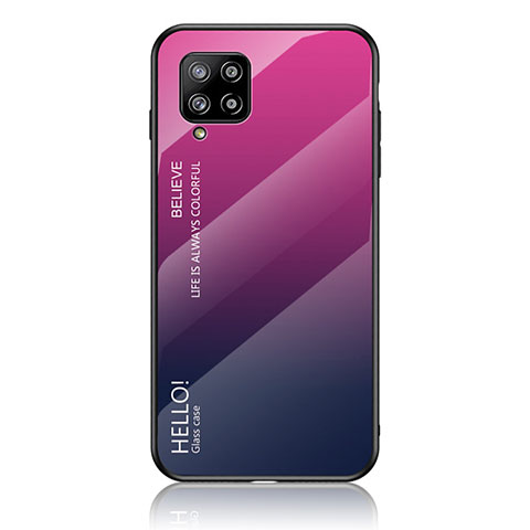 Silikon Schutzhülle Rahmen Tasche Hülle Spiegel Farbverlauf Regenbogen LS1 für Samsung Galaxy A42 5G Pink