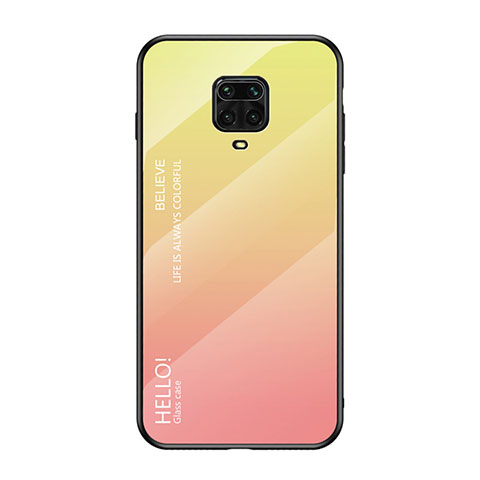 Silikon Schutzhülle Rahmen Tasche Hülle Spiegel Farbverlauf Regenbogen LS1 für Xiaomi Poco M2 Pro Gelb