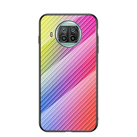 Silikon Schutzhülle Rahmen Tasche Hülle Spiegel Farbverlauf Regenbogen LS2 für Xiaomi Mi 10T Lite 5G Rosa