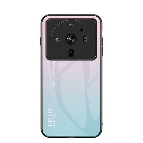 Silikon Schutzhülle Rahmen Tasche Hülle Spiegel Farbverlauf Regenbogen M01 für Xiaomi Mi 12 Ultra 5G Rosa